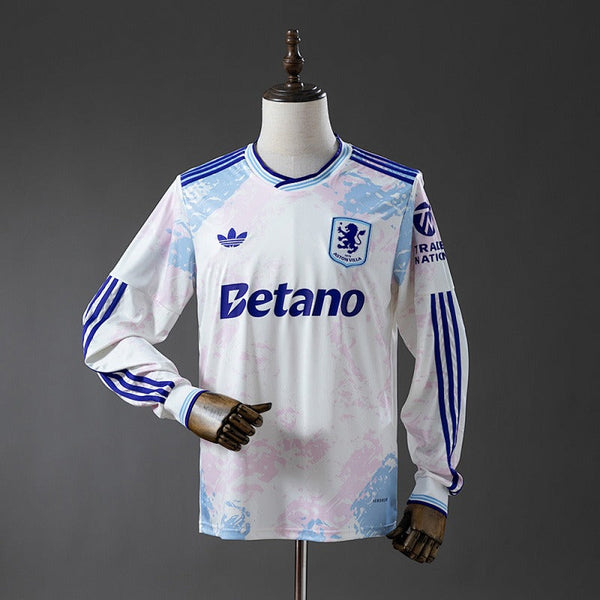 Aston Villa 2025-2026 Second Away Long Sleeve Fan