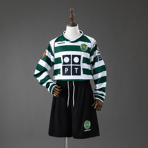 Retro Kids Sporting CP 2001-2002 Long-Sleeve Home