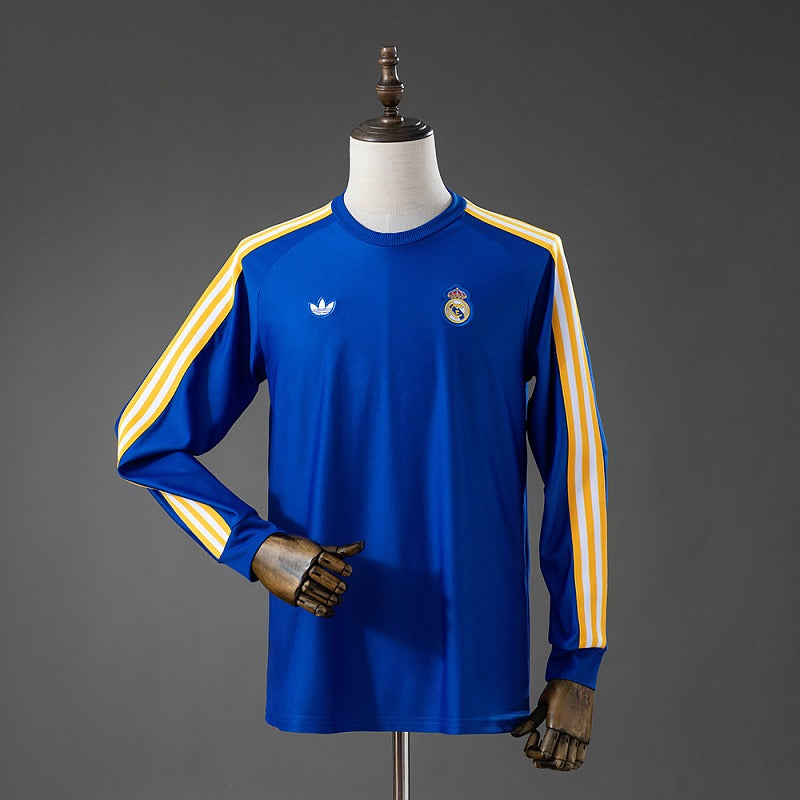 Real Madrid 2026-2027 Terrace Icons Long Sleeve T-Shirt Blue Fan